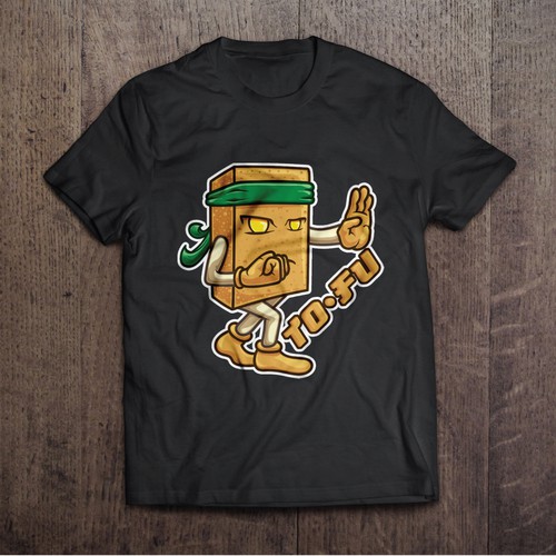 Vegetarian t-shirt with the title 'Hilarious Tofu T-Shirt'