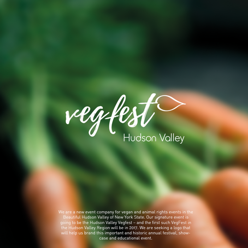 Festival logo with the title 'Hip logo for VEGFEST Hudson Valley'