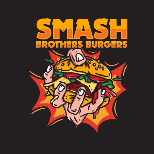 Lounge design with the title 'Burger Shop'