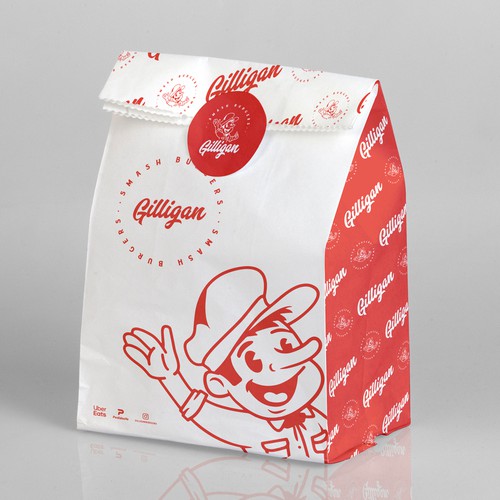 Food packaging with the title 'Gilligan Food Bag'