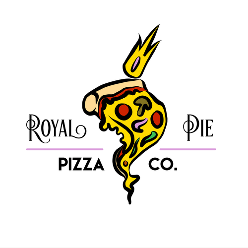 Pizza brand with the title 'Logo concept for pizzeria'