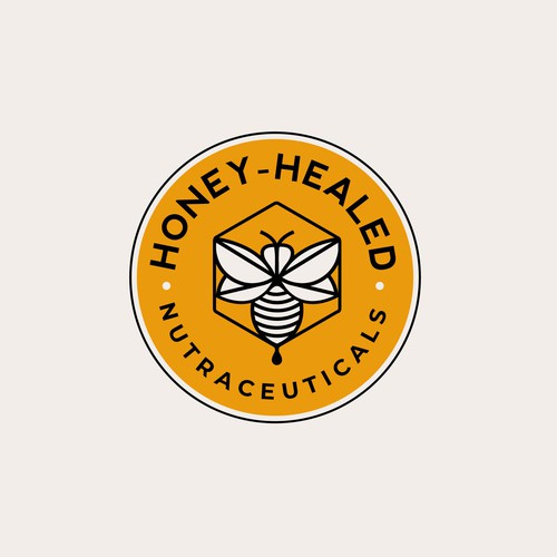 Healthy food design with the title 'Bee-Inspired Logo for Supplement Brand'