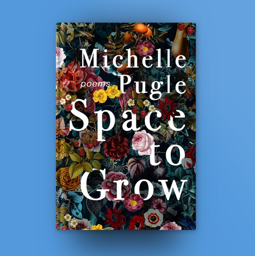 Flower design with the title 'Poetry Book Cover Concept'