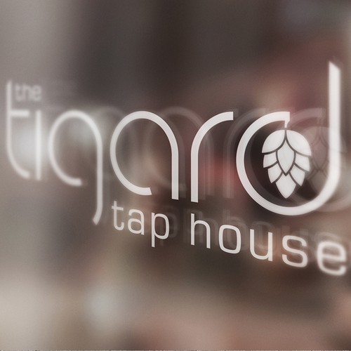 Tap design with the title 'Elegant tap house logo'