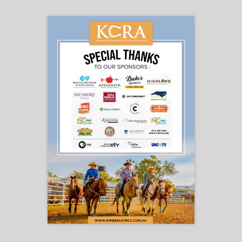 Rodeo design with the title 'KCRA "Special Thanks" Announcement Design'