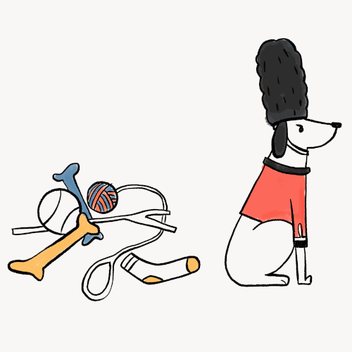 Pet design with the title 'Guard dog'