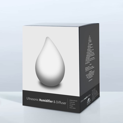 Shape design with the title 'Ultrasonic Humidifier'