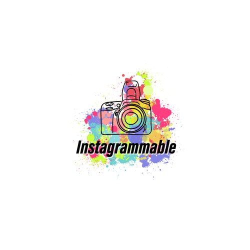 Instagram logo with the title 'Logo design for instagrammable '