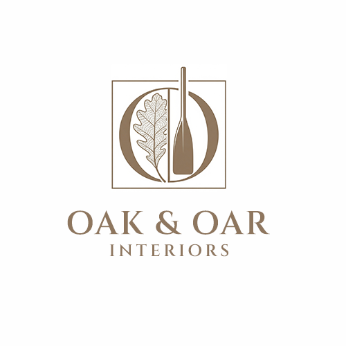 O logo with the title 'Minimalist logo for "OAK & OAR INTERIORS", a luxury furniture brand.'