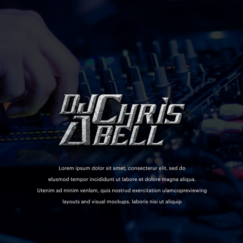 DJ logo with the title 'DJ Chris Abell'
