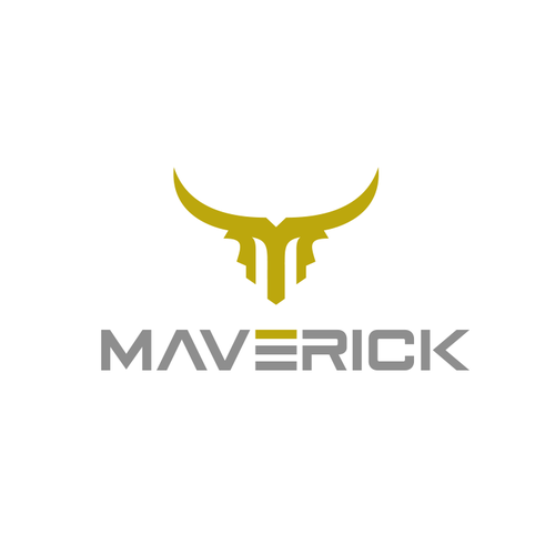 Horn design with the title 'Bold Maverick logo design. '
