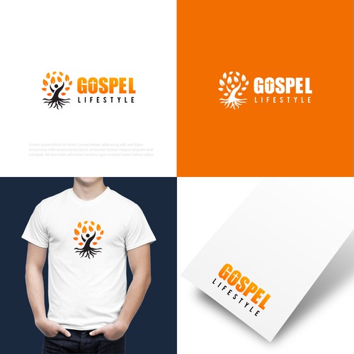 Gospel logo with the title 'gospel lifestyle logo design'