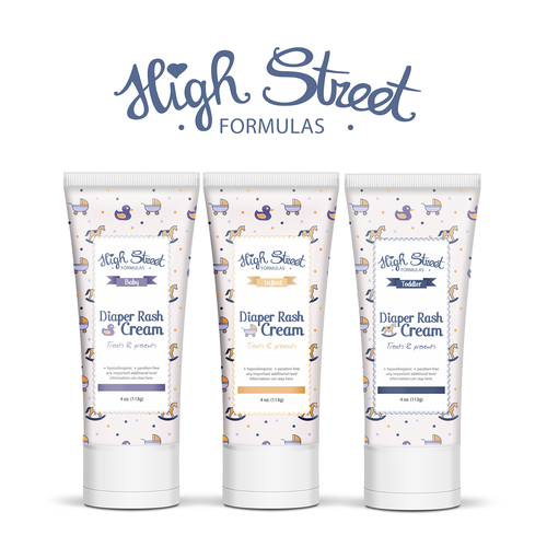 Tube design with the title 'Fun, modern, vintage style skincare product packaging'