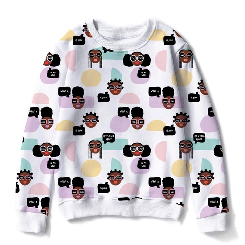 Print design with the title 'Pattern design for clothing and accessorise '