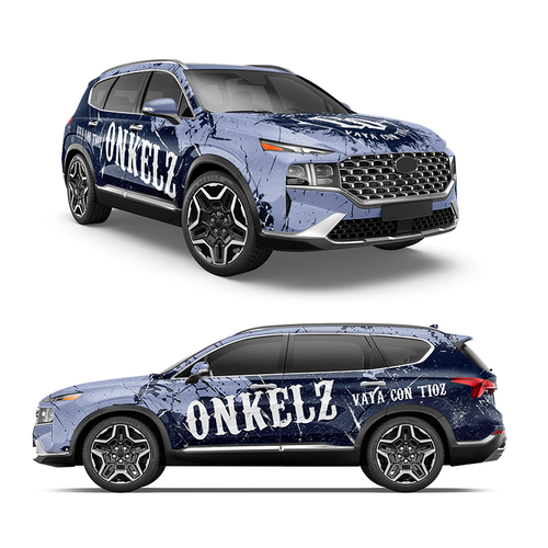 Fan design with the title 'Car wrap concept for a band's fan'