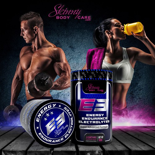 Fitness label with the title 'skinny body care'