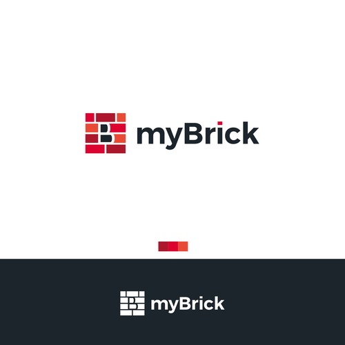 Investment logo with the title 'Runner-up design for a real estate crowdfunding website in Switzerland. [October 2016]'