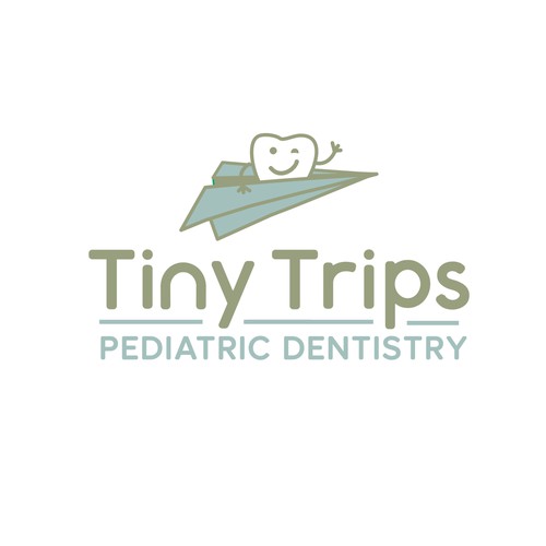 Origami logo with the title 'Tiny Trips , Pediatric Dentistry '