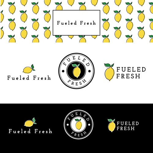 Juice brand with the title 'Vintage logo concept for a juicery'