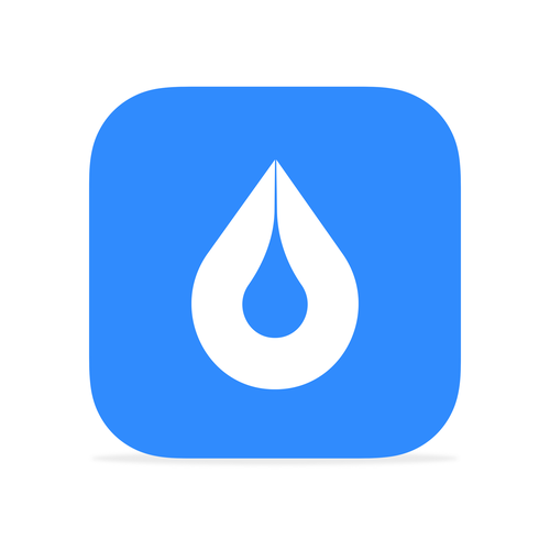 IOS design with the title 'Modern app icon for Trickle'