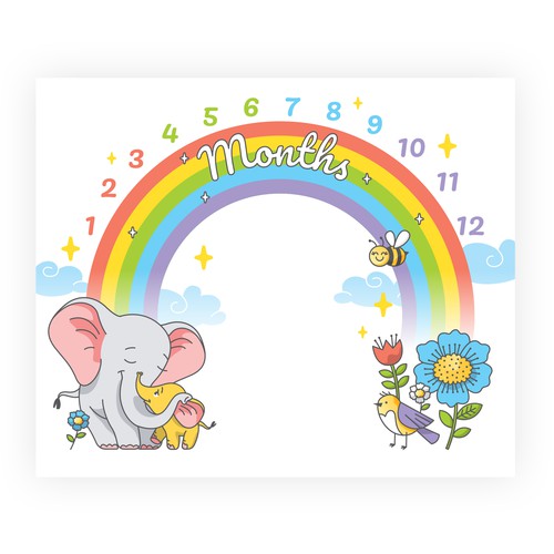 Mother design with the title 'Baby Milestone Blanket'