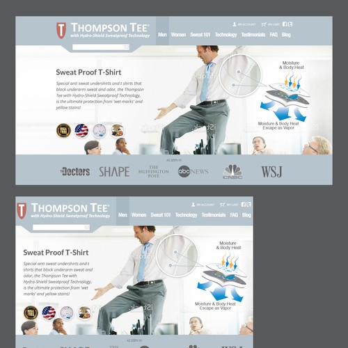 Slider design with the title 'Create slider banner for Thompsontee.com'