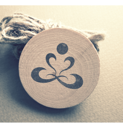 Yoga mat design with the title 'Abstract minimalistic logo'