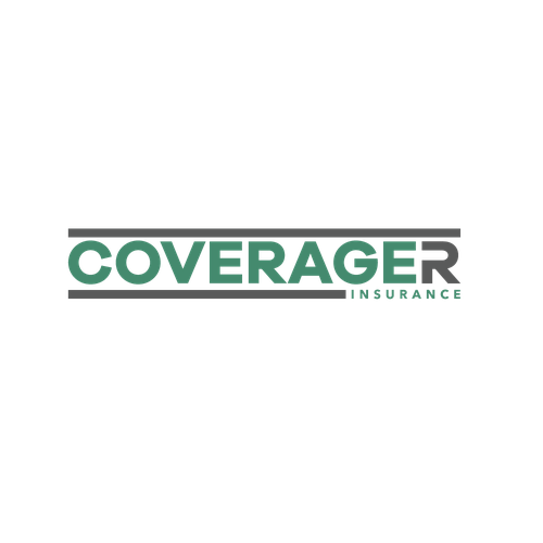 Sea green logo with the title 'Coverage R logo'