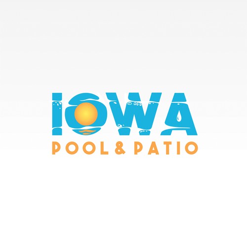 Pool logo with the title 'Iowa Pool & Patio'