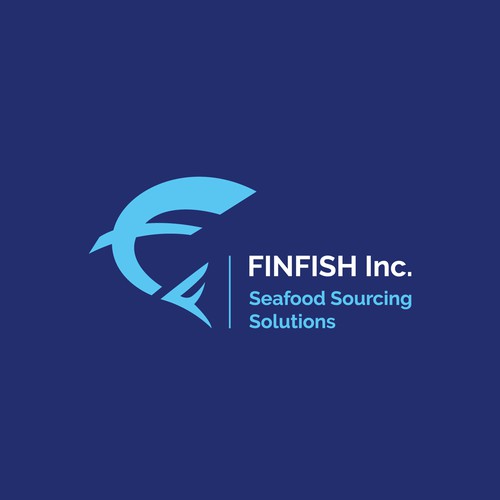 Seafood logo with the title 'FinFish Logo'