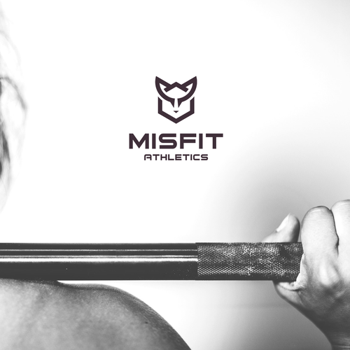 Athletic logo with the title 'logo concept for a club of fitness'