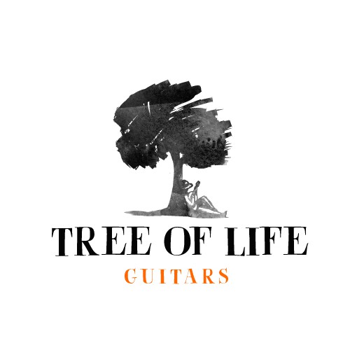 Ethical logo with the title 'Logo needed for The Tree of Life, ethically conscious, organic, loving acoustic guitar company.'