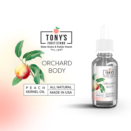 Dropper bottle label with the title 'Product Label For Beauty Product'