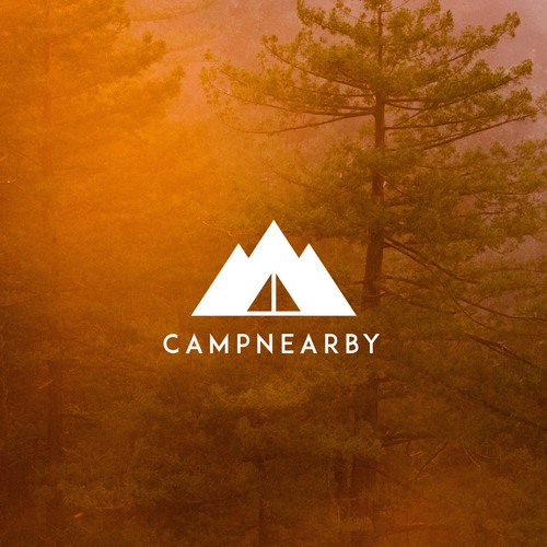 Road trip logo with the title 'Minimal logo for a Camping Website'