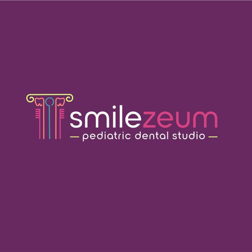 Smile design with the title 'Smilezeum, pediatric dental studio'