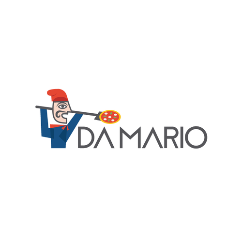 Pizza logo with the title 'Da Mario'