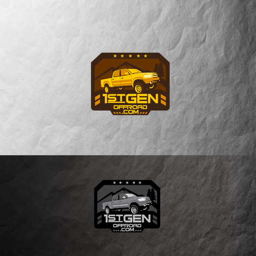 Sticker logo with the title ' fresh new logo for an off road Toyota website. Will also be a sticker decal.'