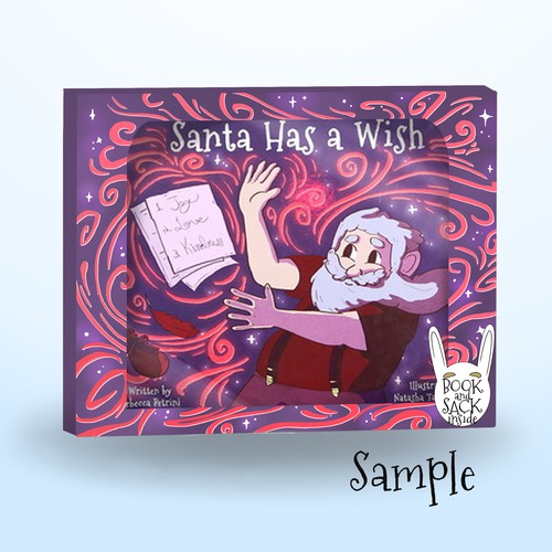 Toy packaging with the title 'Design packaging for a children's Christmas book and toy set.'