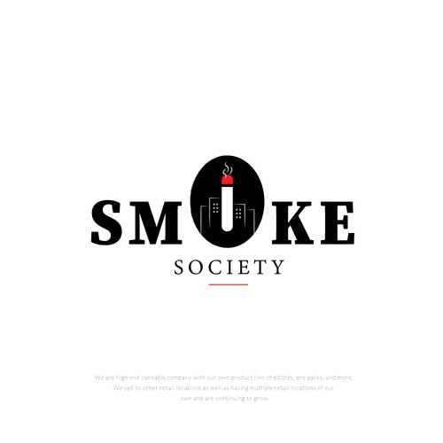 Town logo with the title 'Smoke Society'