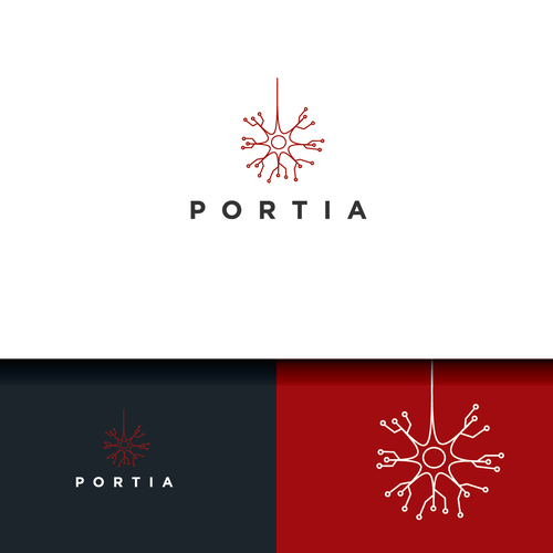 Computer design with the title 'Portia'