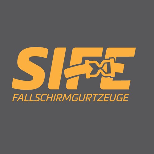 Parachute design with the title 'Erstellt ein Logo für Fallschirmspringer'