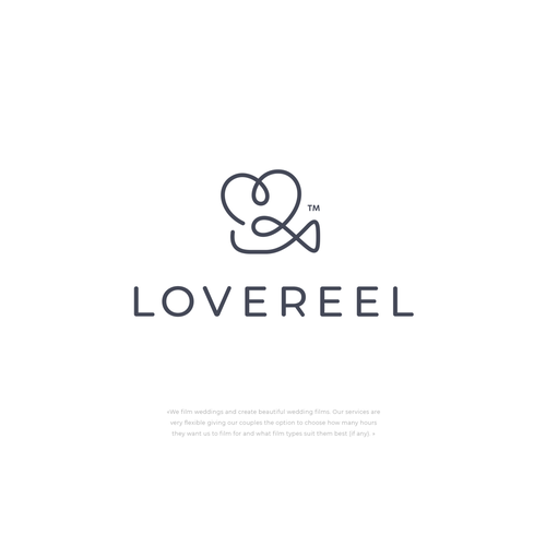 Film reel logo with the title 'Logo for wedding filming company'