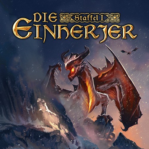 Epic fantasy book cover with the title 'Book Cover Design for "Die Einherjer 1"'