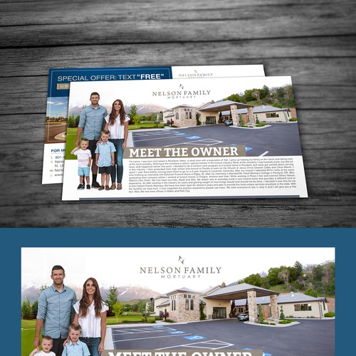 Mail design with the title 'EDDM MAILING POSTCARD'