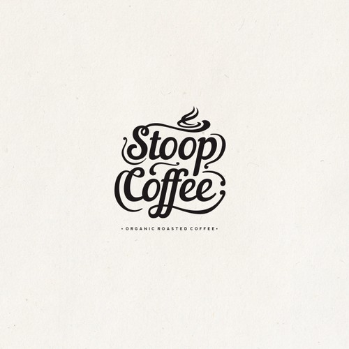 Script logo with the title 'Logo for Stoop coffee'