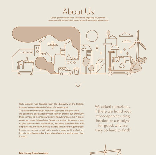 Nonprofit website with the title 'With Intention website project'