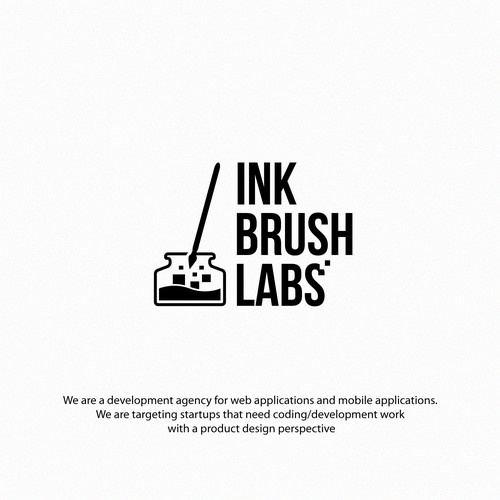 Lab design with the title 'logo for ink brush labs'