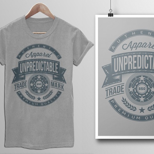 Vector art t-shirt with the title 'Unpredictable clothing'