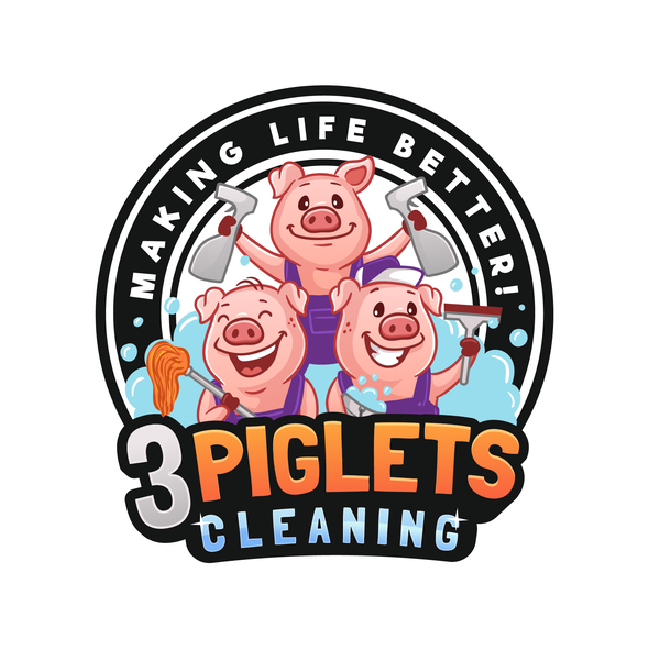 Cleaning brand with the title '3 Piglets Cleaning '