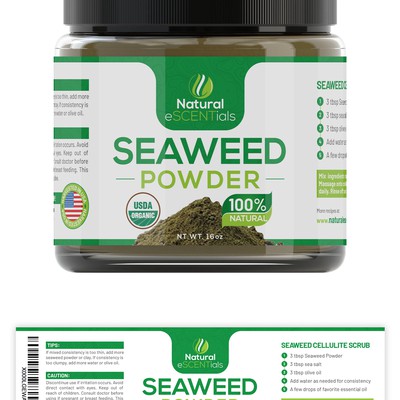 Seaweed Powder Label